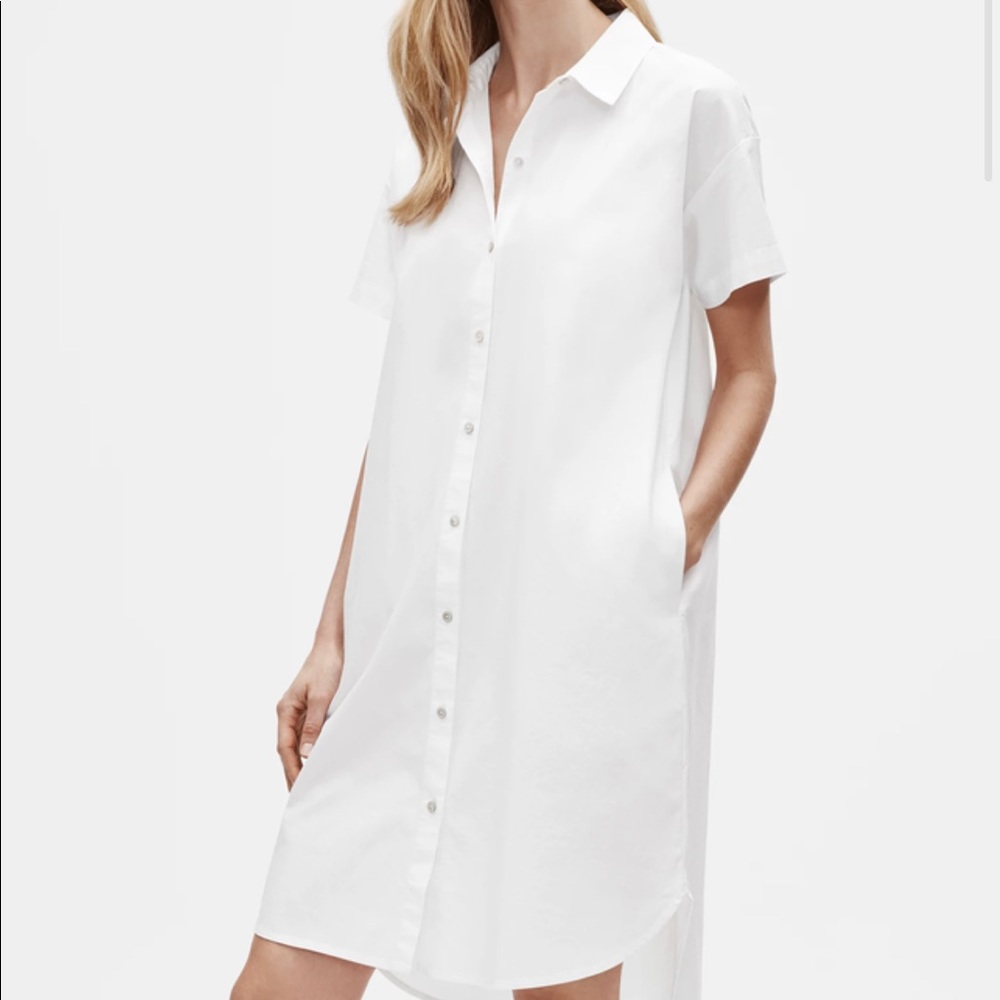 Eileen Fischer poplin shirt dress